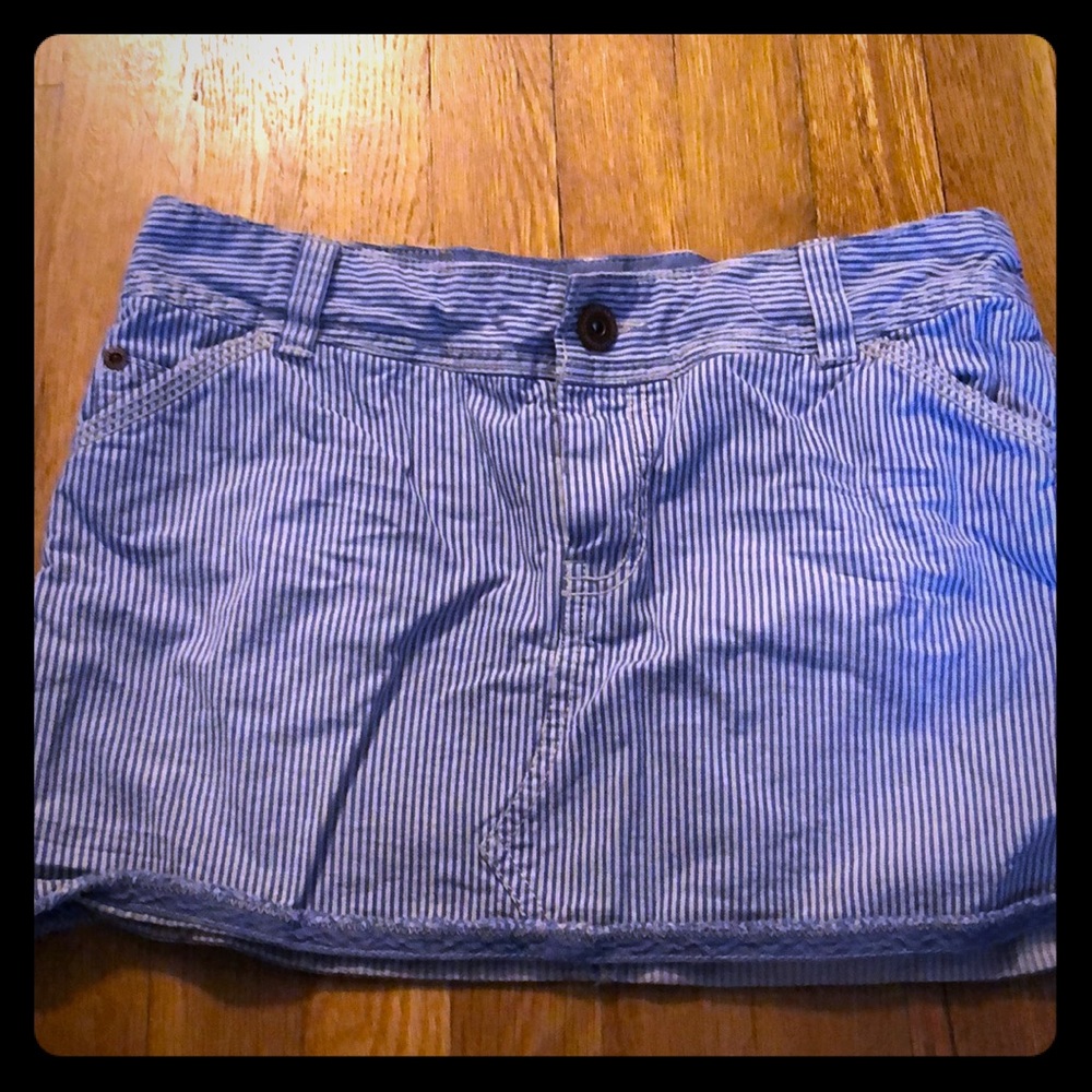 American Eagle Denim Striped Skirt